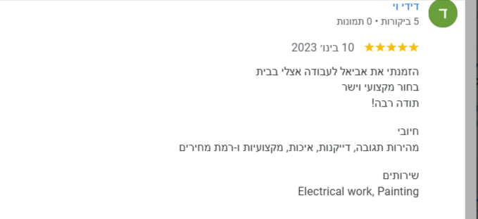 ביקורת גוגל אביאל הר ציון 2