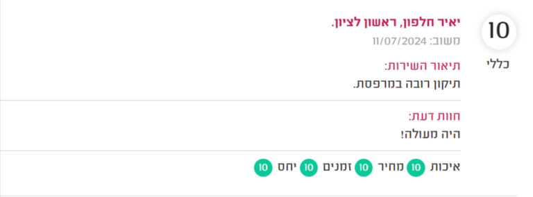 ביקורת מדרג אביאל הר ציון 2